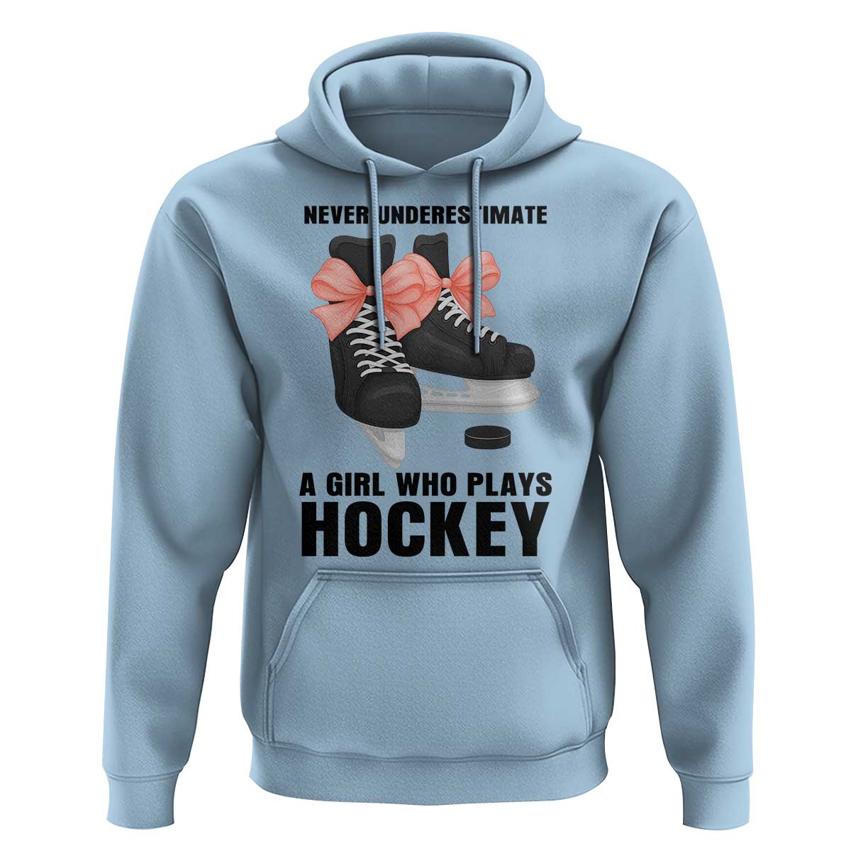 Never Underestimate A Girl Hockey Player Gift Idea Hoodie - Wonder Print Shop