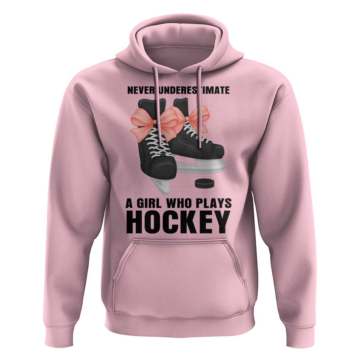 Never Underestimate A Girl Hockey Player Gift Idea Hoodie - Wonder Print Shop