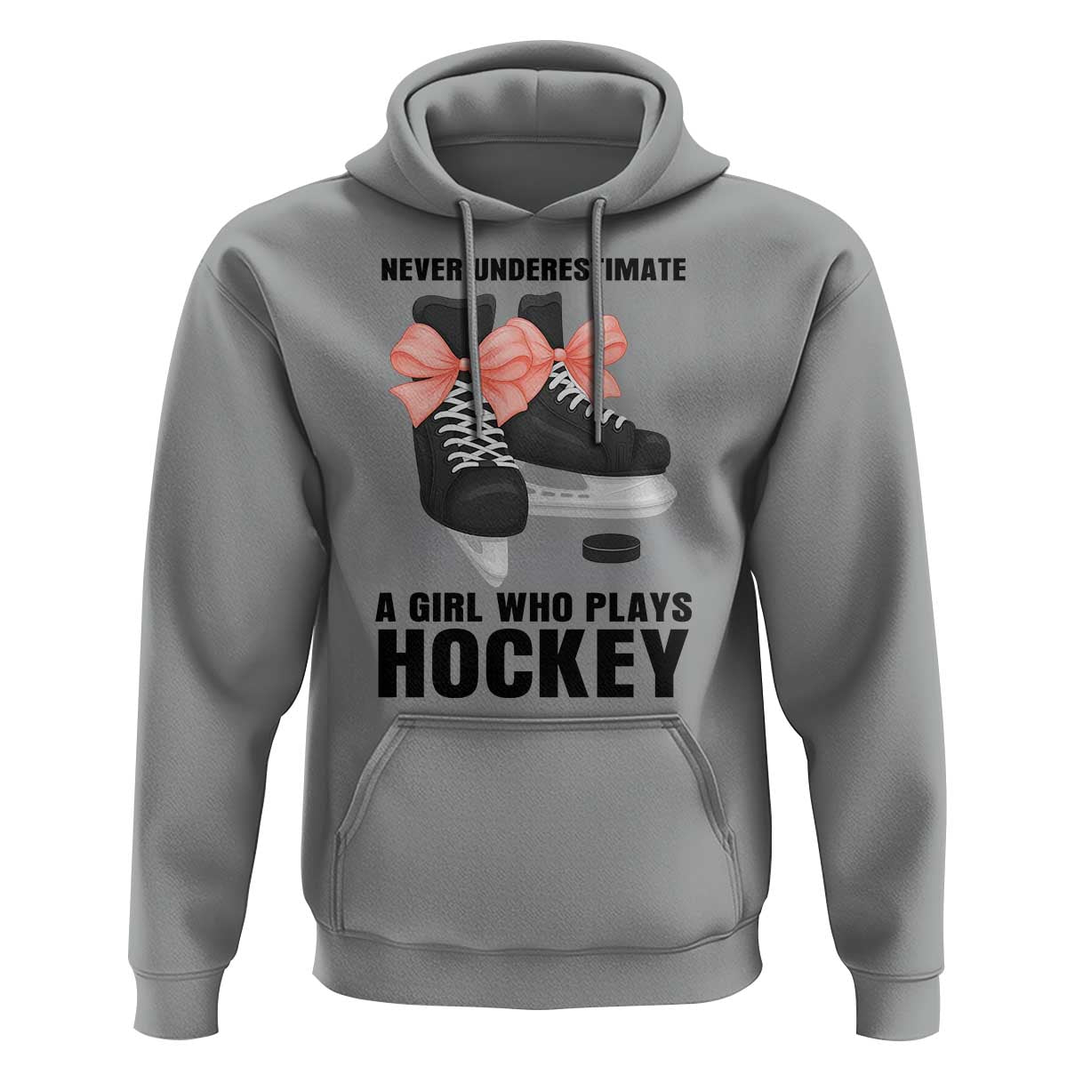 Never Underestimate A Girl Hockey Player Gift Idea Hoodie - Wonder Print Shop