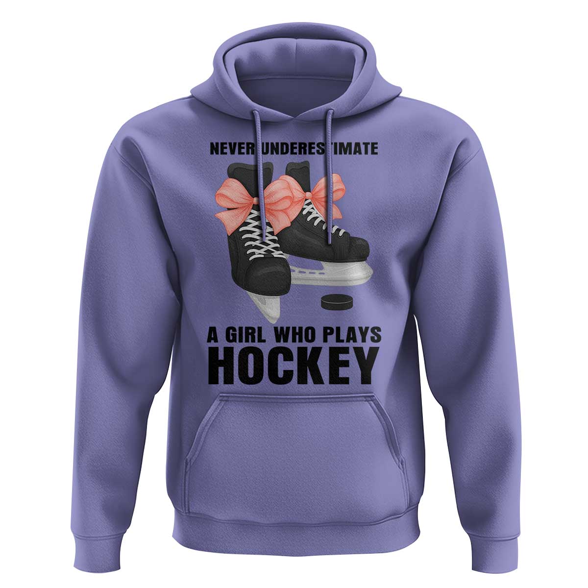Never Underestimate A Girl Hockey Player Gift Idea Hoodie - Wonder Print Shop