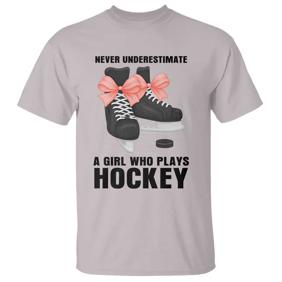 Never Underestimate A Girl Hockey Player Gift Idea T Shirt - Wonder Print Shop