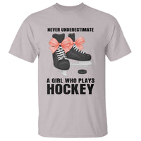 Never Underestimate A Girl Hockey Player Gift Idea T Shirt - Wonder Print Shop