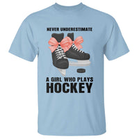 Never Underestimate A Girl Hockey Player Gift Idea T Shirt - Wonder Print Shop