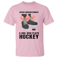 Never Underestimate A Girl Hockey Player Gift Idea T Shirt - Wonder Print Shop