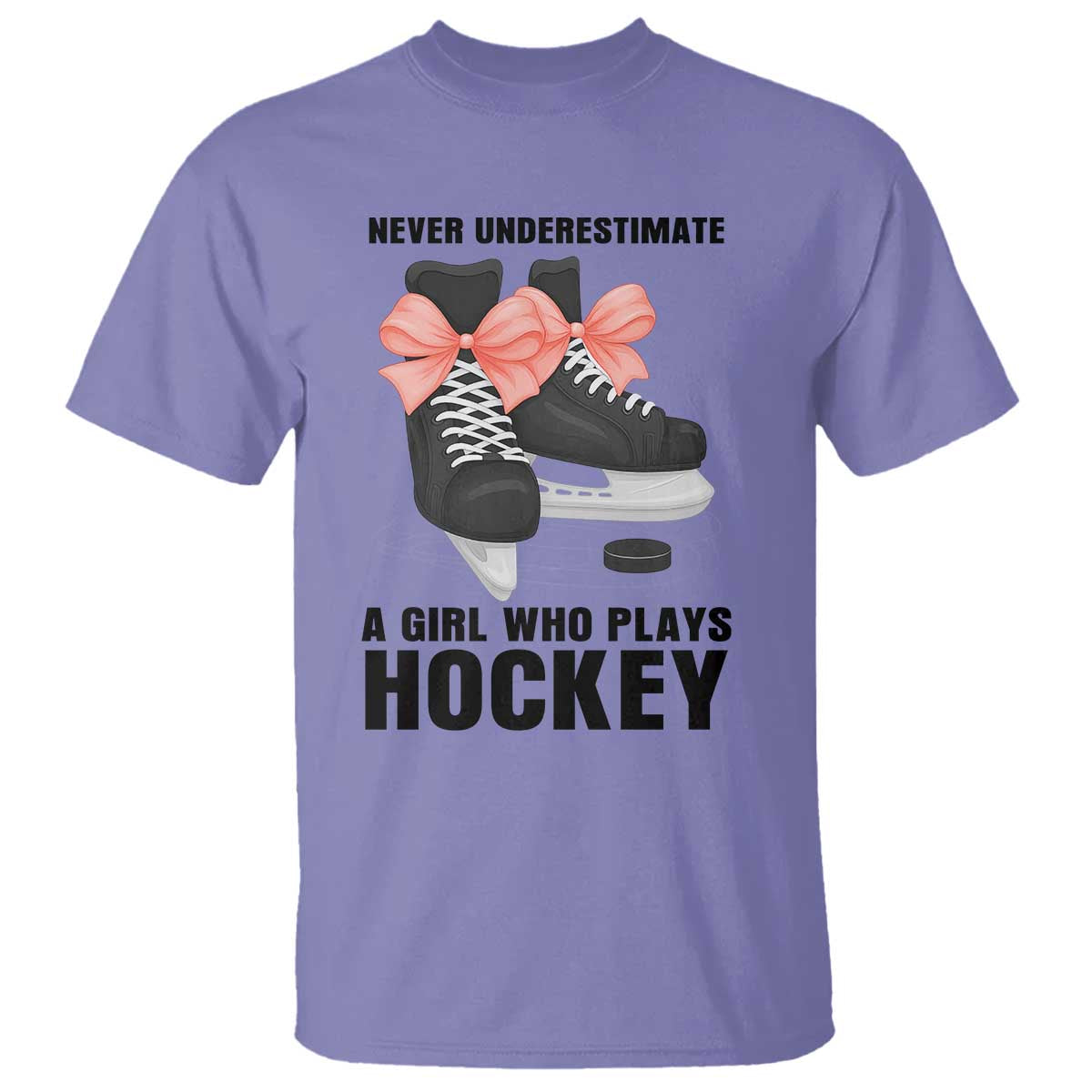 Never Underestimate A Girl Hockey Player Gift Idea T Shirt - Wonder Print Shop
