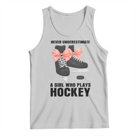 Never Underestimate A Girl Hockey Player Gift Idea Tank Top - Wonder Print Shop