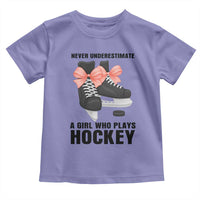 Never Underestimate A Girl Hockey Player Gift Idea Toddler T Shirt - Wonder Print Shop