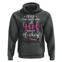 Never Underestimate A Girl Who Plays Hockey Hoodie Sports Lover Gift - Wonder Print Shop