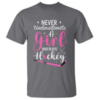 Never Underestimate A Girl Who Plays Hockey T Shirt Sports Lover Gift - Wonder Print Shop