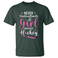 Never Underestimate A Girl Who Plays Hockey T Shirt Sports Lover Gift - Wonder Print Shop