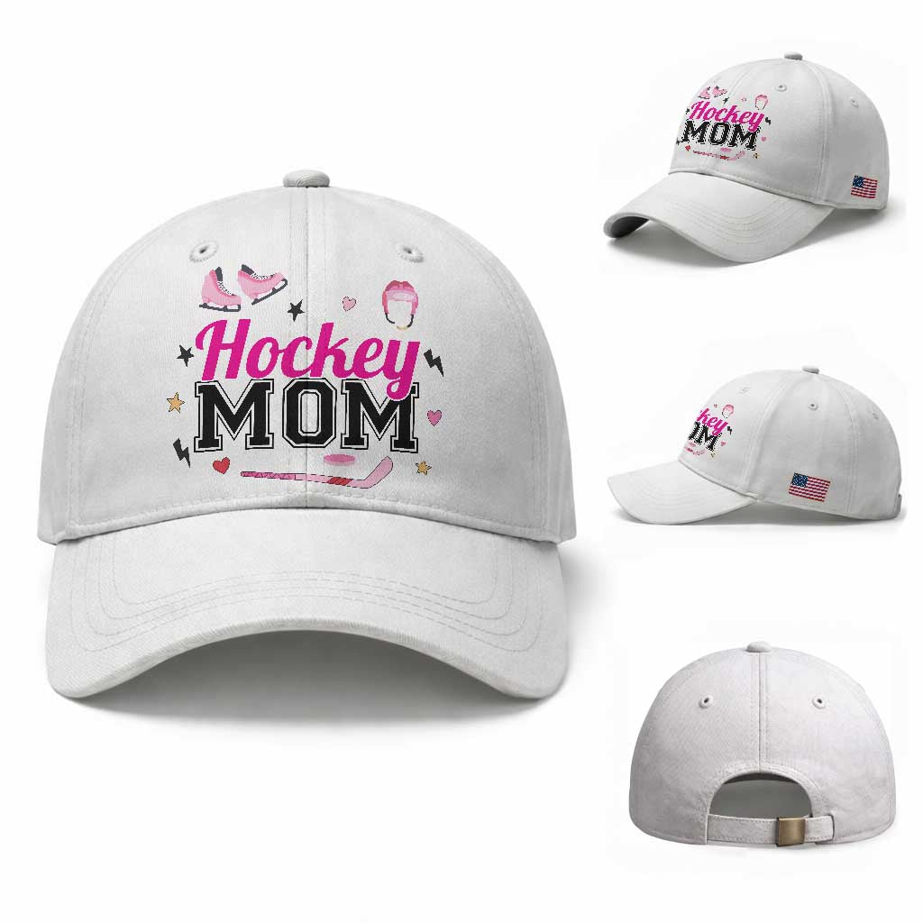Proud Hockey Mom Baseball Cap Ice Hockey Supporter Gift