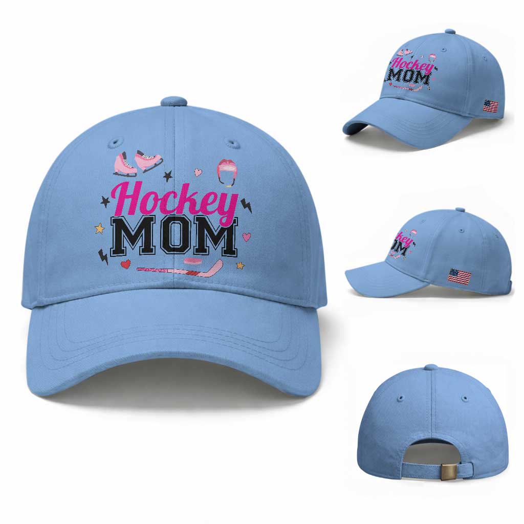 Proud Hockey Mom Baseball Cap Ice Hockey Supporter Gift