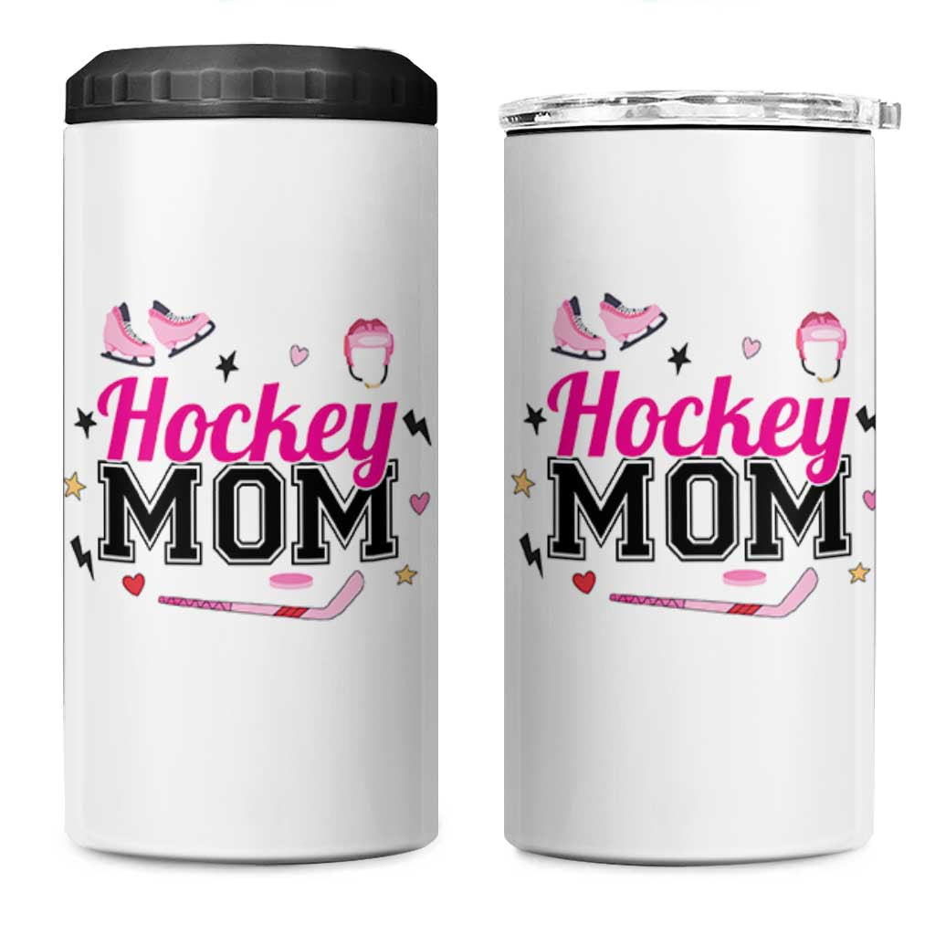 Proud Hockey Mom 4 in 1 Can Cooler Tumbler Ice Hockey Supporter Gift - Wonder Print Shop