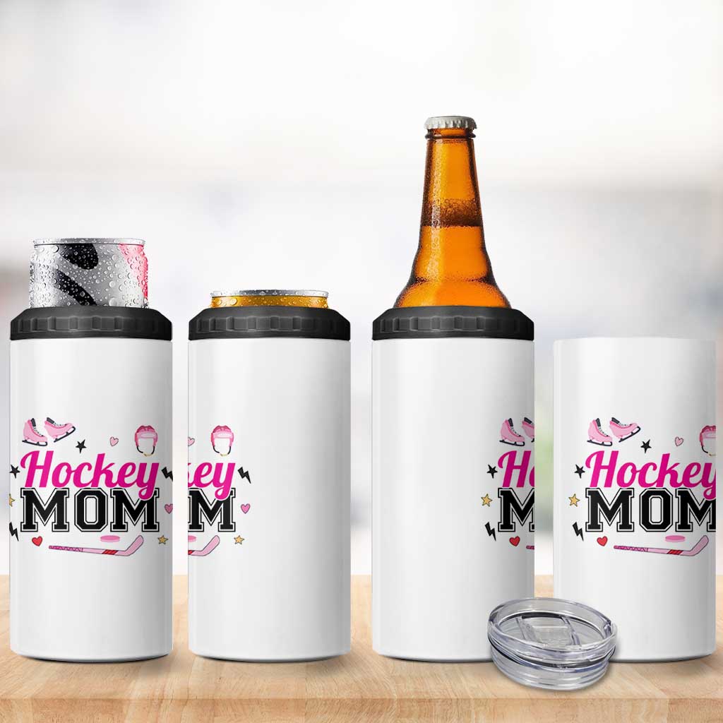 Proud Hockey Mom 4 in 1 Can Cooler Tumbler Ice Hockey Supporter Gift - Wonder Print Shop