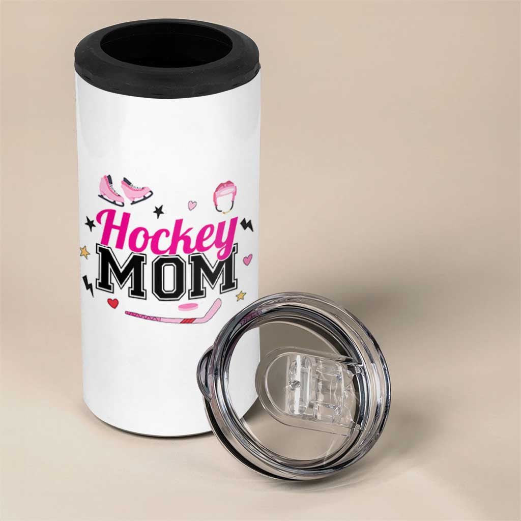 Proud Hockey Mom 4 in 1 Can Cooler Tumbler Ice Hockey Supporter Gift - Wonder Print Shop