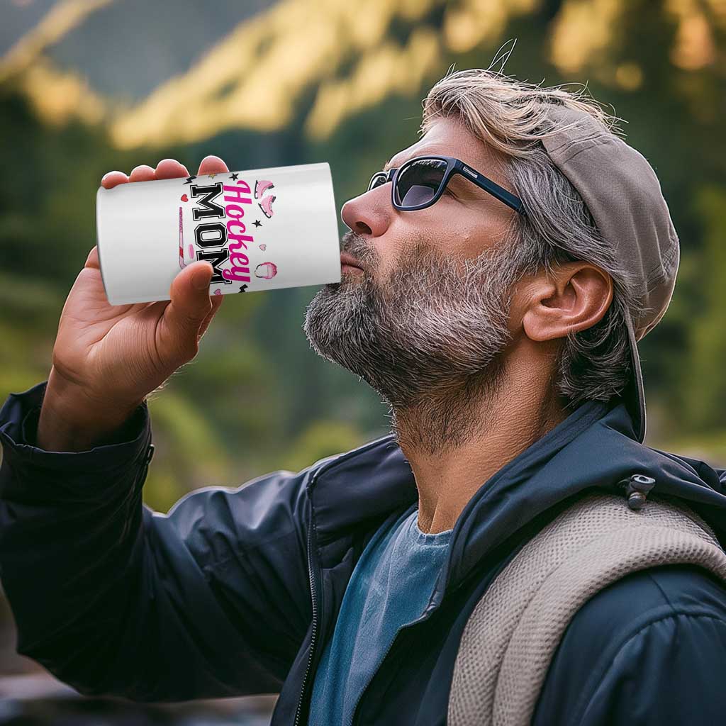 Proud Hockey Mom 4 in 1 Can Cooler Tumbler Ice Hockey Supporter Gift - Wonder Print Shop