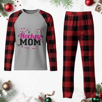 Proud Hockey Mom Plaid Pajama Set Ice Hockey Supporter Gift - Wonder Print Shop