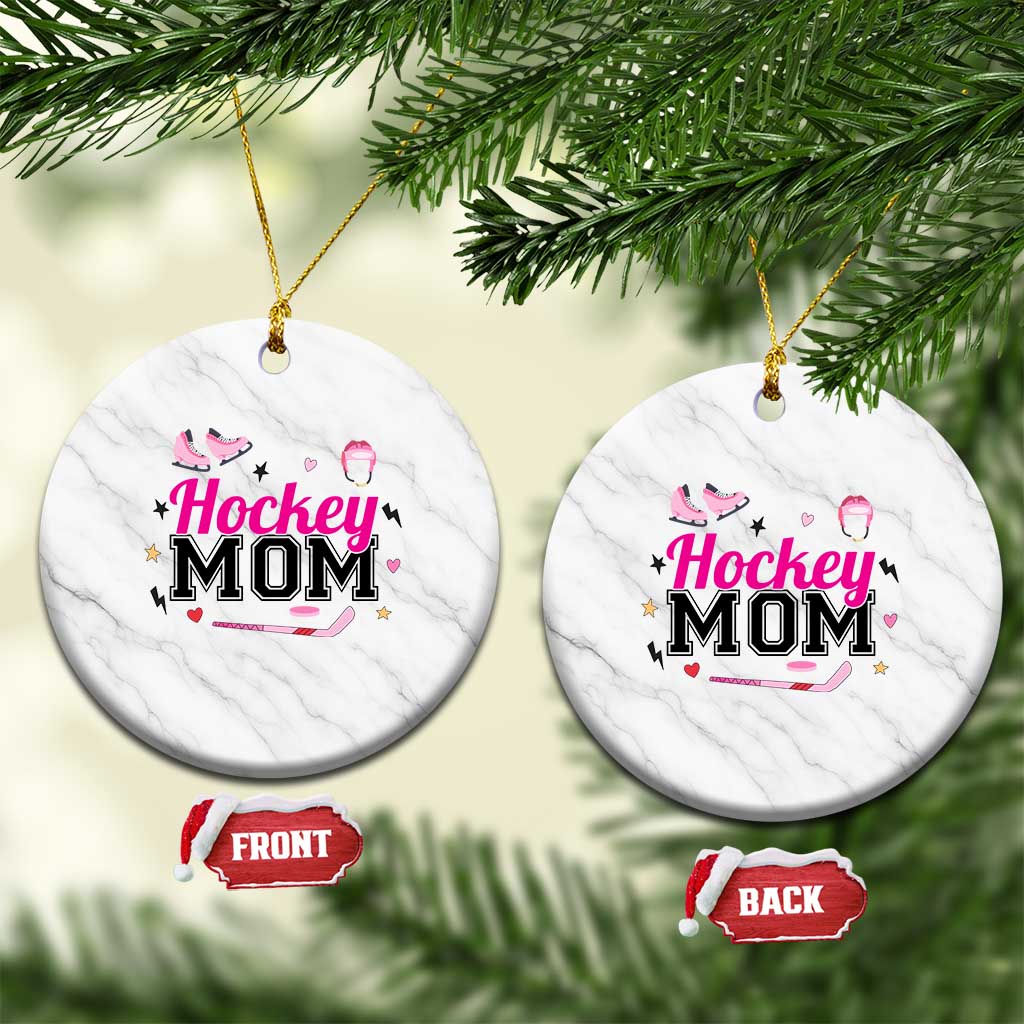 Proud Hockey Mom Ceramic Ornament Ice Hockey Supporter Gift - Wonder Print Shop