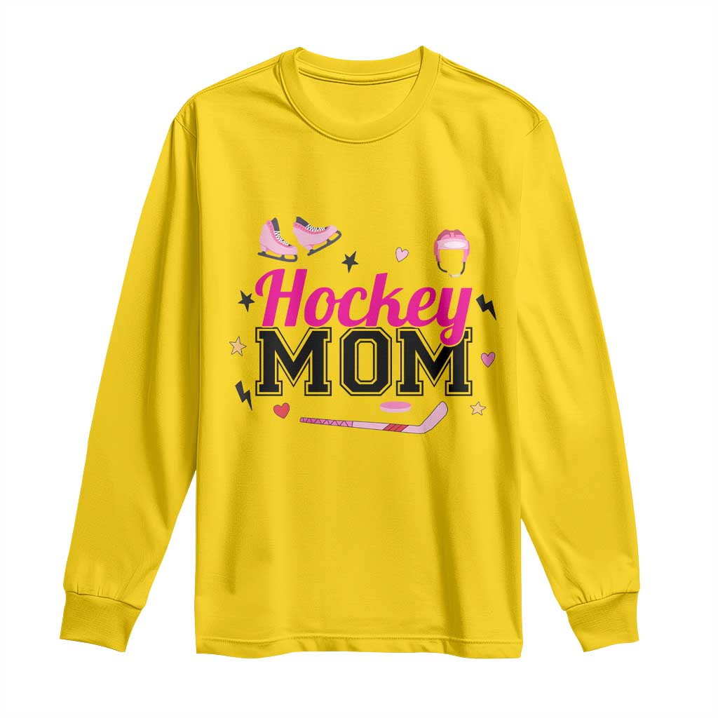 Proud Hockey Mom Long Sleeve Shirt Ice Hockey Supporter Gift - Wonder Print Shop