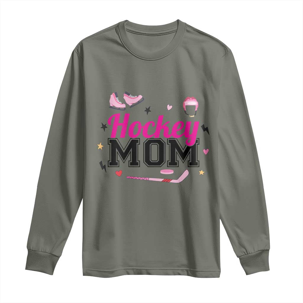 Proud Hockey Mom Long Sleeve Shirt Ice Hockey Supporter Gift - Wonder Print Shop