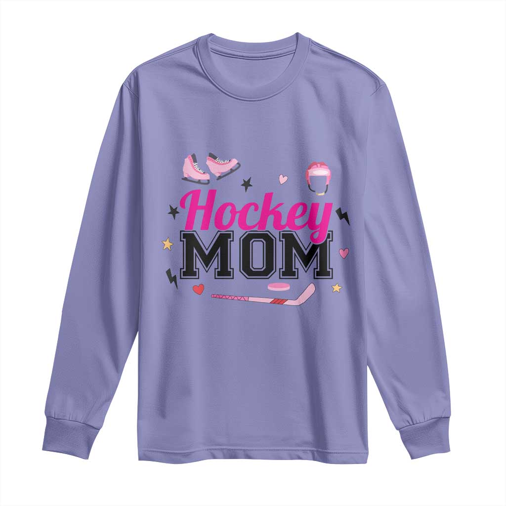 Proud Hockey Mom Long Sleeve Shirt Ice Hockey Supporter Gift - Wonder Print Shop
