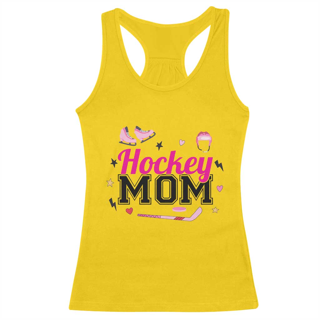 Proud Hockey Mom Racerback Tank Top Ice Hockey Supporter Gift - Wonder Print Shop
