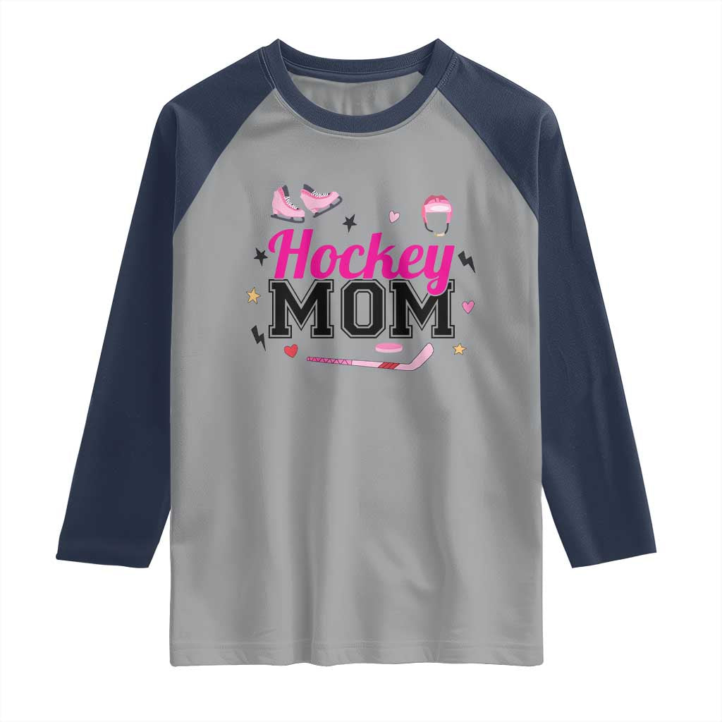Proud Hockey Mom Raglan Shirt Ice Hockey Supporter Gift - Wonder Print Shop