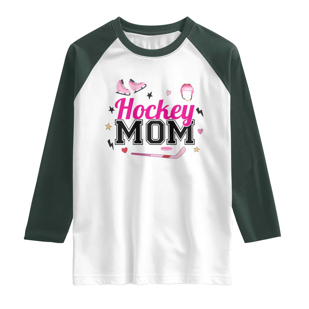 Proud Hockey Mom Raglan Shirt Ice Hockey Supporter Gift - Wonder Print Shop