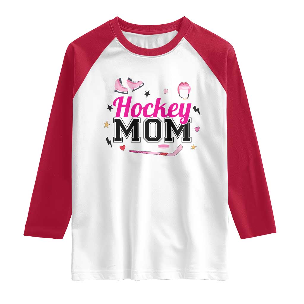 Proud Hockey Mom Raglan Shirt Ice Hockey Supporter Gift - Wonder Print Shop