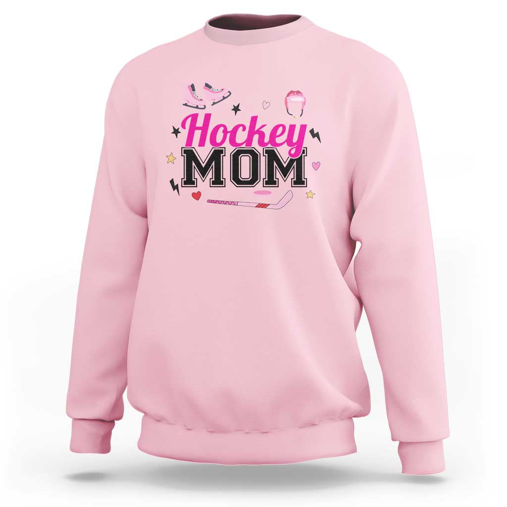 Proud Hockey Mom Sweatshirt Ice Hockey Supporter Gift - Wonder Print Shop
