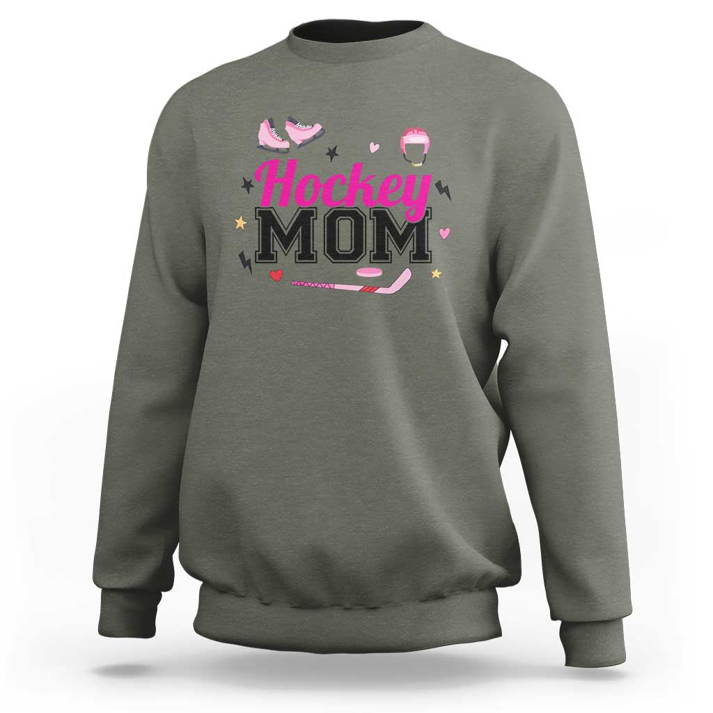 Proud Hockey Mom Sweatshirt Ice Hockey Supporter Gift - Wonder Print Shop