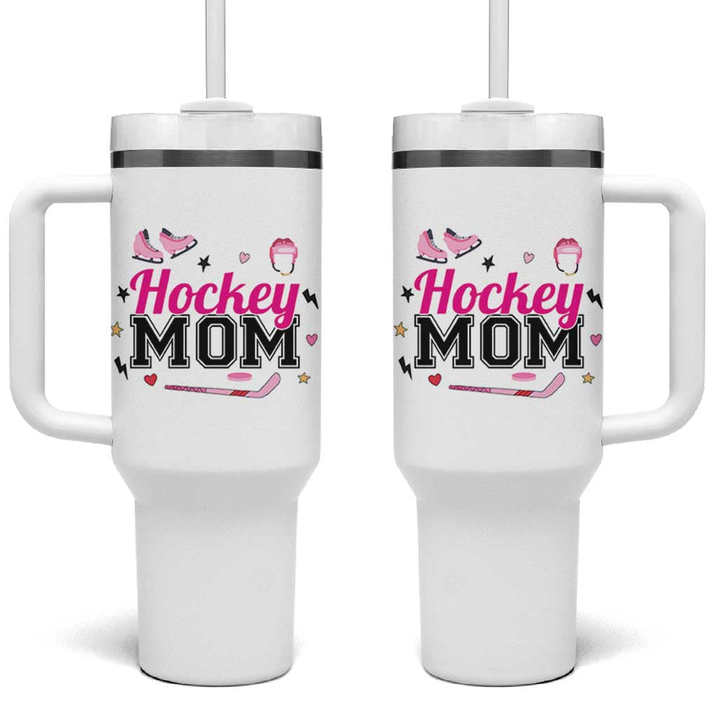 Proud Hockey Mom Tumbler With Handle Ice Hockey Supporter Gift - Wonder Print Shop