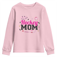 Proud Hockey Mom Youth Sweatshirt Ice Hockey Supporter Gift - Wonder Print Shop