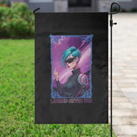 Cyberpunk Girl Legend Never Die Garden Flag Gaming Aesthetic Gift - Wonder Print Shop
