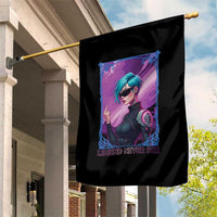 Cyberpunk Girl Legend Never Die Garden Flag Gaming Aesthetic Gift - Wonder Print Shop