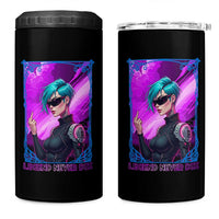 Cyberpunk Girl Legend Never Die 4 in 1 Can Cooler Tumbler Gaming Aesthetic Gift - Wonder Print Shop