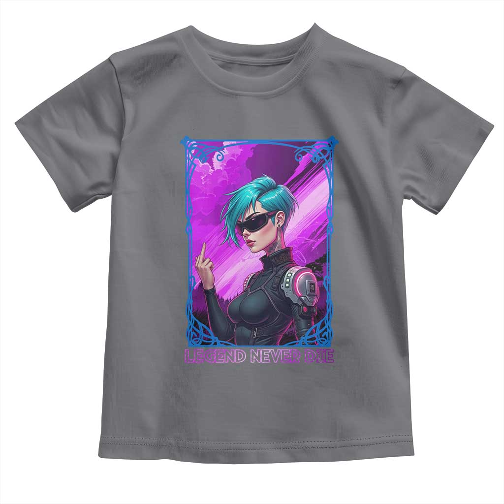 Cyberpunk Girl Legend Never Die Toddler T Shirt Gaming Aesthetic Gift - Wonder Print Shop