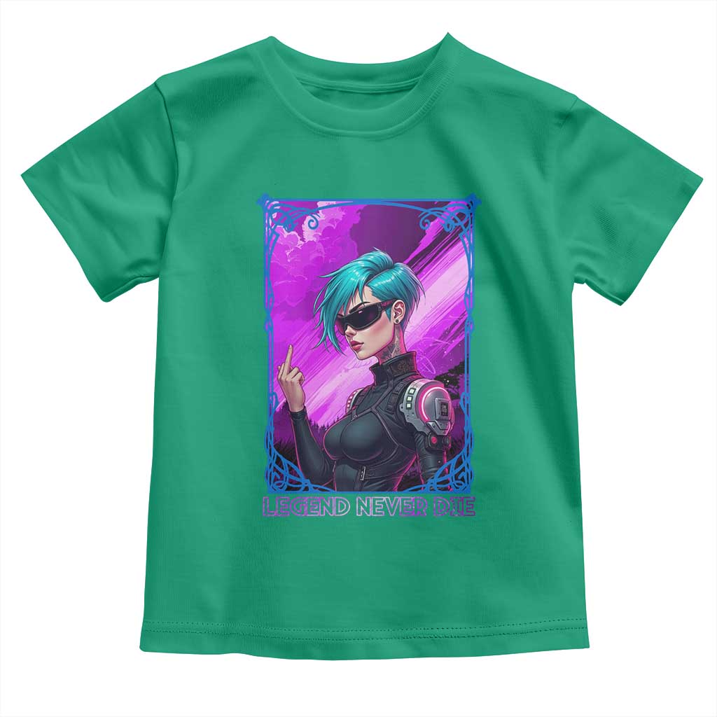 Cyberpunk Girl Legend Never Die Toddler T Shirt Gaming Aesthetic Gift - Wonder Print Shop