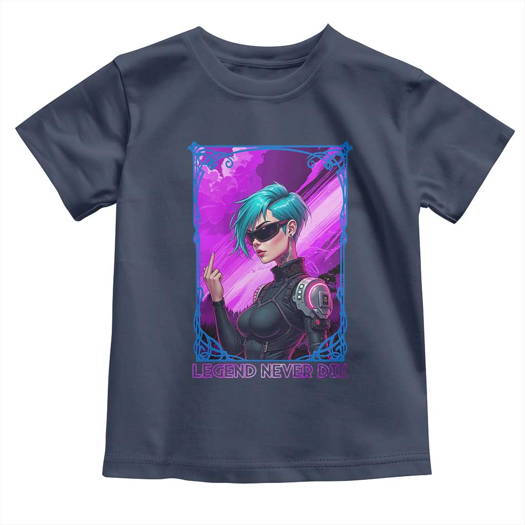 Cyberpunk Girl Legend Never Die Toddler T Shirt Gaming Aesthetic Gift - Wonder Print Shop
