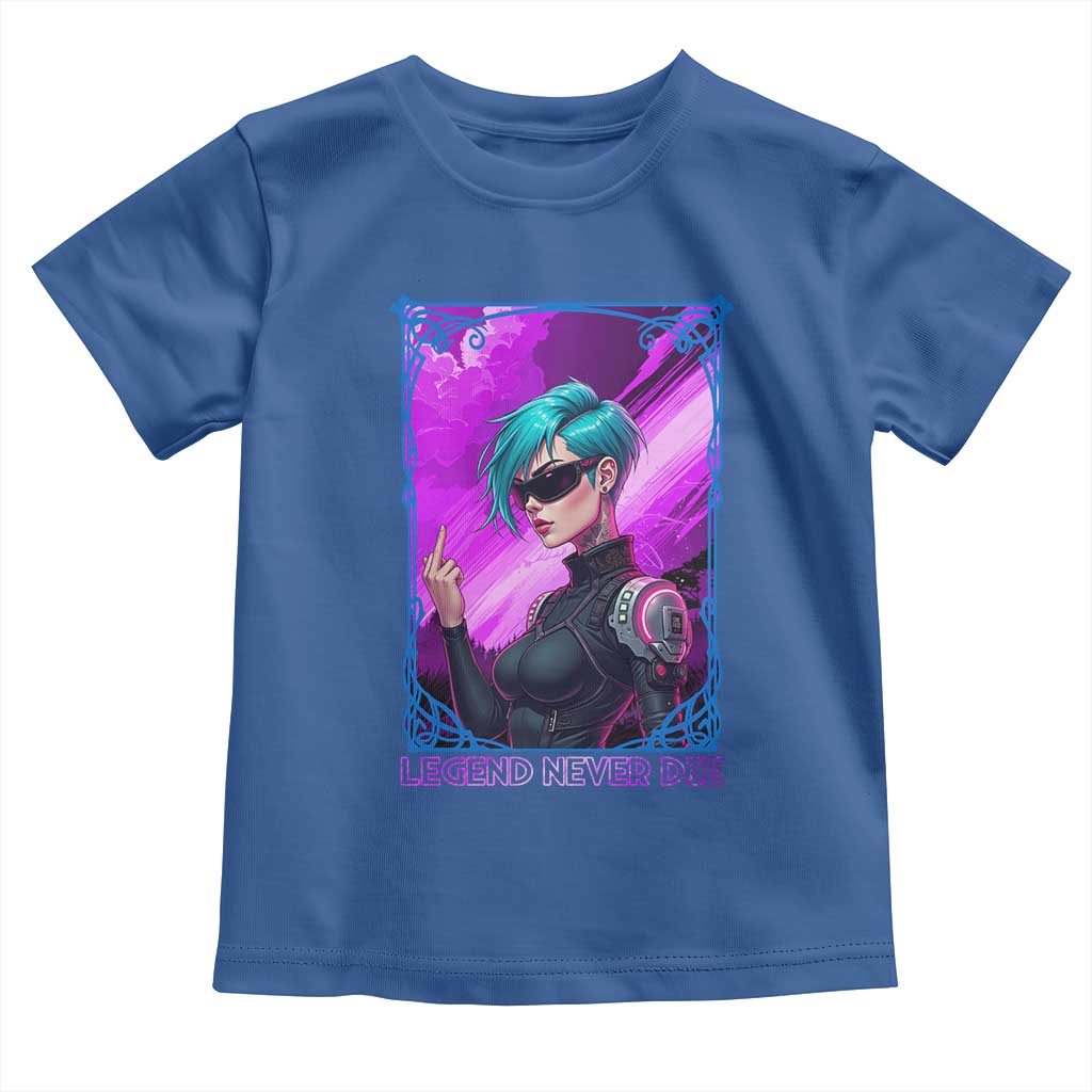 Cyberpunk Girl Legend Never Die Toddler T Shirt Gaming Aesthetic Gift - Wonder Print Shop