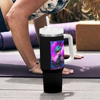 Cyberpunk Girl Legend Never Die Tumbler With Handle Gaming Aesthetic Gift - Wonder Print Shop