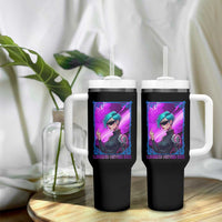 Cyberpunk Girl Legend Never Die Tumbler With Handle Gaming Aesthetic Gift - Wonder Print Shop