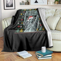 Funny Liberty Statue Ugly Sweater Gift Throw Blanket Merry Resistmas - Wonder Print Shop