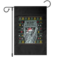 Funny Liberty Statue Ugly Sweater Gift Garden Flag Merry Resistmas - Wonder Print Shop