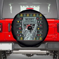 Funny Liberty Statue Ugly Sweater Gift Spare Tire Cover Merry Resistmas - Wonder Print Shop