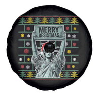 Funny Liberty Statue Ugly Sweater Gift Spare Tire Cover Merry Resistmas - Wonder Print Shop