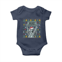 Funny Liberty Statue Ugly Sweater Gift Baby Onesie Merry Resistmas - Wonder Print Shop