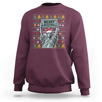 Funny Liberty Statue Ugly Sweater Gift Sweatshirt Merry Resistmas - Wonder Print Shop