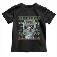 Funny Liberty Statue Ugly Sweater Gift Toddler T Shirt Merry Resistmas - Wonder Print Shop