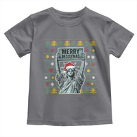 Funny Liberty Statue Ugly Sweater Gift Toddler T Shirt Merry Resistmas - Wonder Print Shop